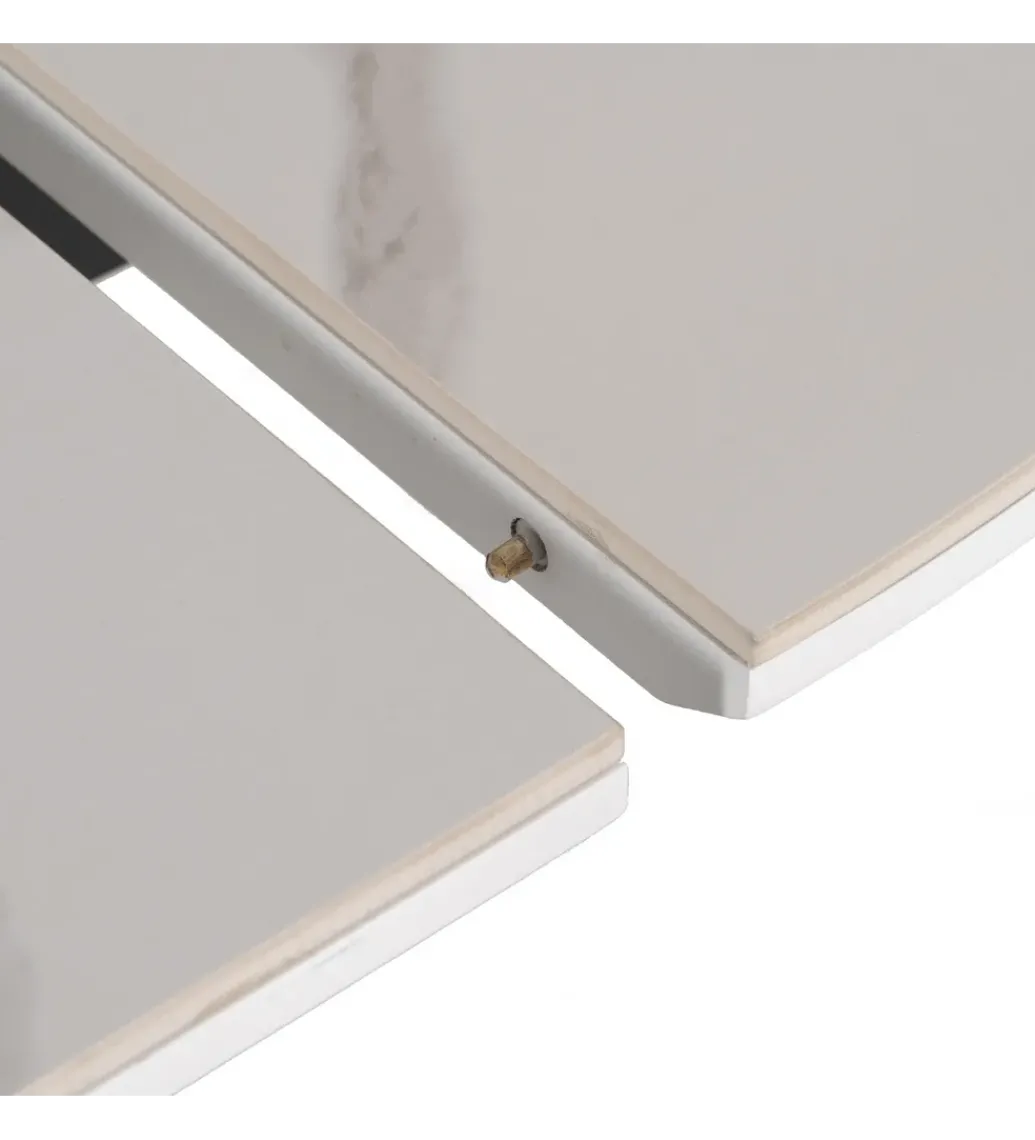 Stół rozkładany JAMEOX 120 cm czarny blat ceramika w optyce marmuru*Zona-Design Best