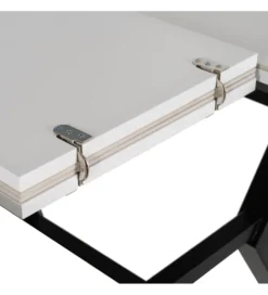 Stół rozkładany JAMEOX 120 cm czarny blat ceramika w optyce marmuru*Zona-Design Best