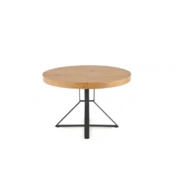 Stół rozkładany MERCY 120 cm -160 cm w kolorze dąb złoty*Halmar Clearance