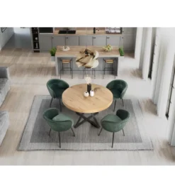 Stół rozkładany MERCY 120 cm -160 cm w kolorze dąb złoty*Halmar Clearance