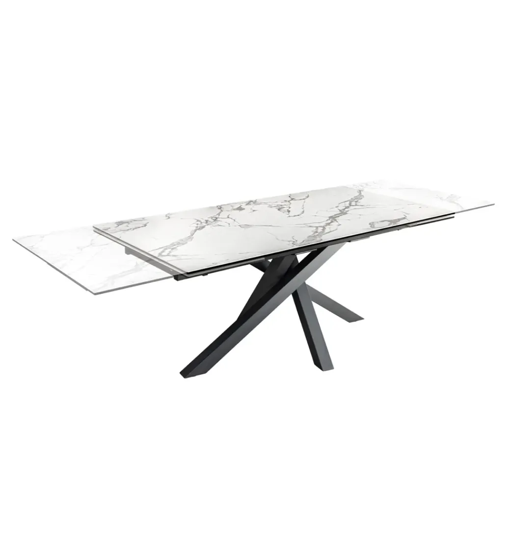 Stół rozkładany MONTREAL Marvelous 180 Cm - 220 Cm - 260 cm Ceramika W Optyce białego Marmuru*Invicta Interior Online