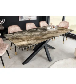 Stół Rozkładany MONTREAL Marvelous 180 Cm - 220 Cm - 260 Cm Ceramika W Optyce Marmuru*Invicta Interior Online