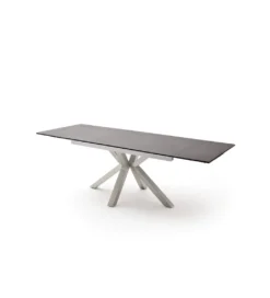 Stół rozkładany NAGANO 160 cm - 200 cm - 240 cm ceramika antracytowy srebrne nogi*MCA Hot