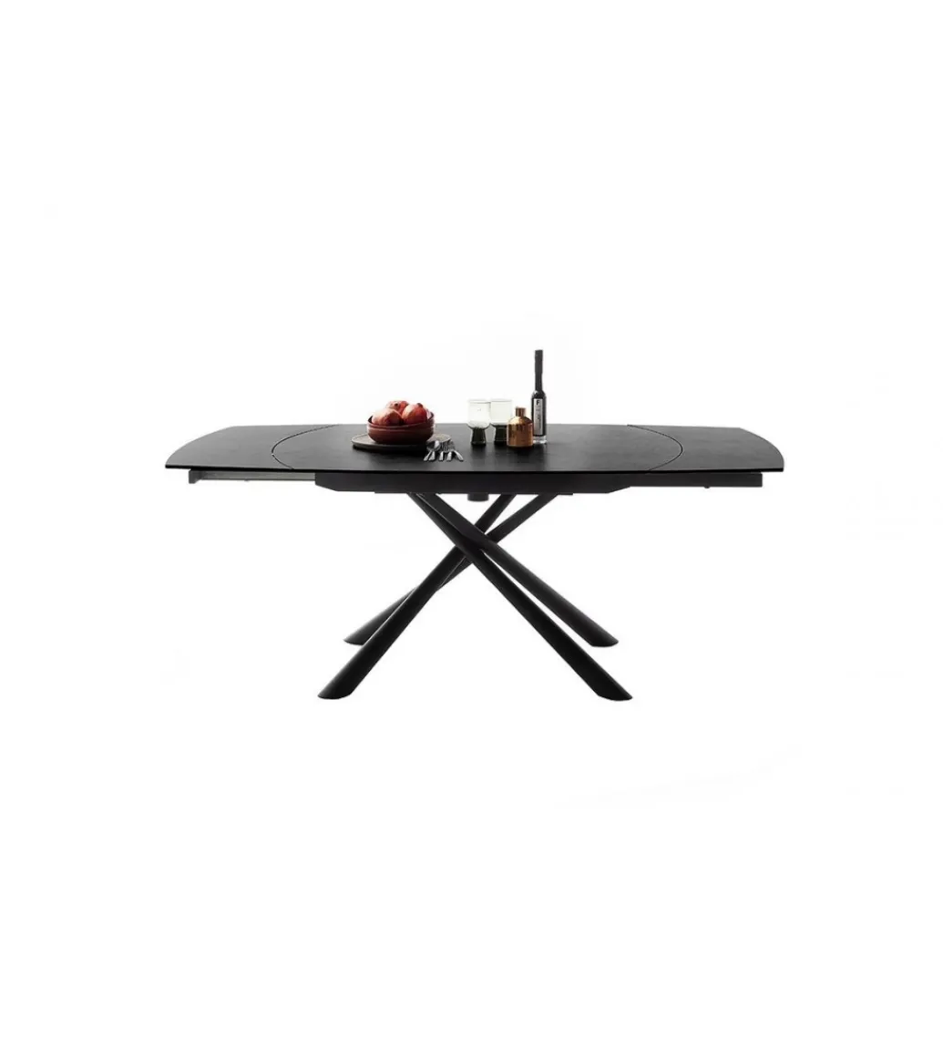 Stół Rozkładany NICOSIA 130 Cm - 190 Cm Ceramika antracyt*MCA Clearance