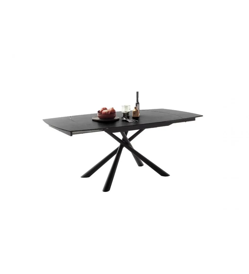 Stół Rozkładany NICOSIA 130 Cm - 190 Cm Ceramika antracyt*MCA Clearance