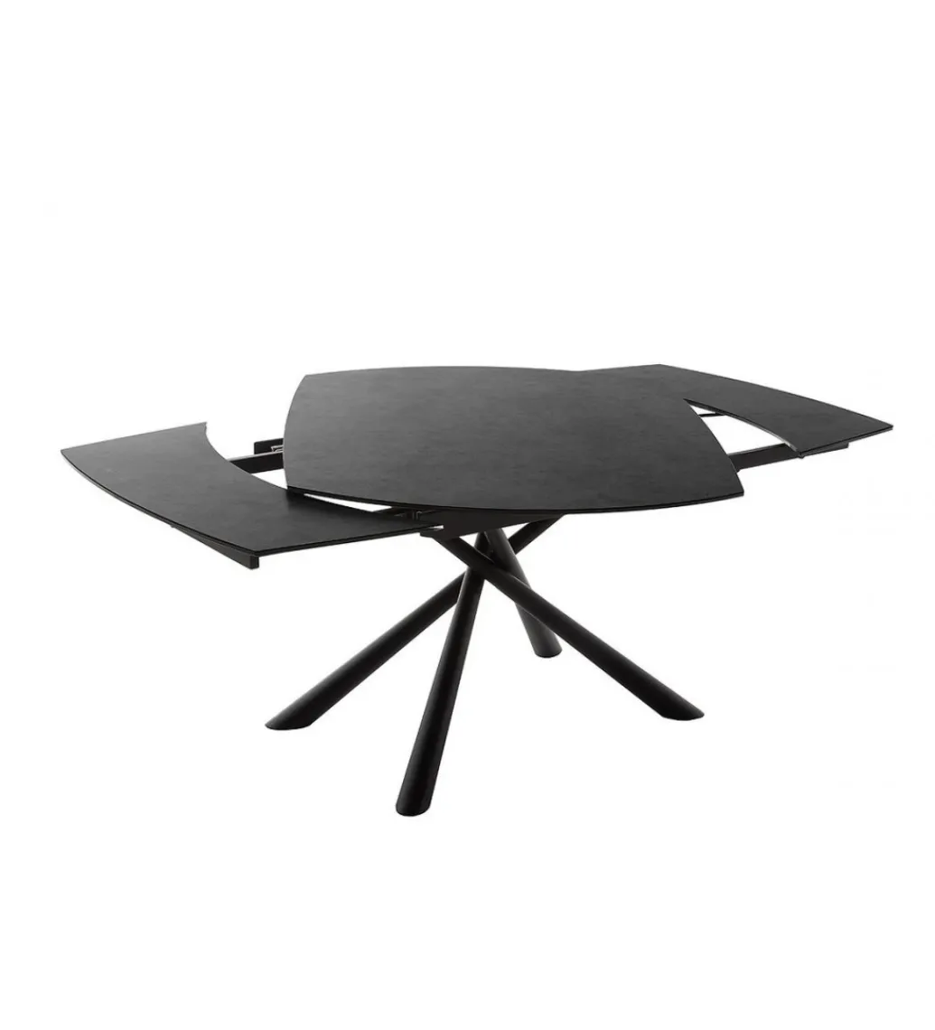 Stół Rozkładany NICOSIA 130 Cm - 190 Cm Ceramika antracyt*MCA Clearance