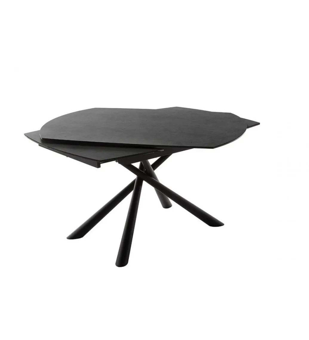 Stół Rozkładany NICOSIA 130 Cm - 190 Cm Ceramika antracyt*MCA Clearance