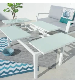 Stół rozkładany ogrodowy AGNES 120 cm biały*Zona-Design Hot