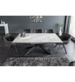 Stół rozkładany ONTARIO Euphoria 180 cm - 220 cm - 260 cm ceramika w optyce marmuru*Invicta Interior Online