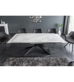 Stół rozkładany ONTARIO Euphoria 180 cm - 220 cm - 260 cm ceramika w optyce marmuru*Invicta Interior Online