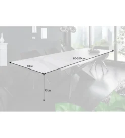 Stół rozkładany ONTARIO Euphoria 180 cm - 220 cm - 260 cm ceramika w optyce marmuru*Invicta Interior Online