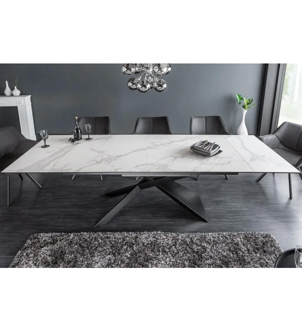 Stół rozkładany ONTARIO Euphoria 180 cm - 220 cm - 260 cm ceramika w optyce marmuru*Invicta Interior Online