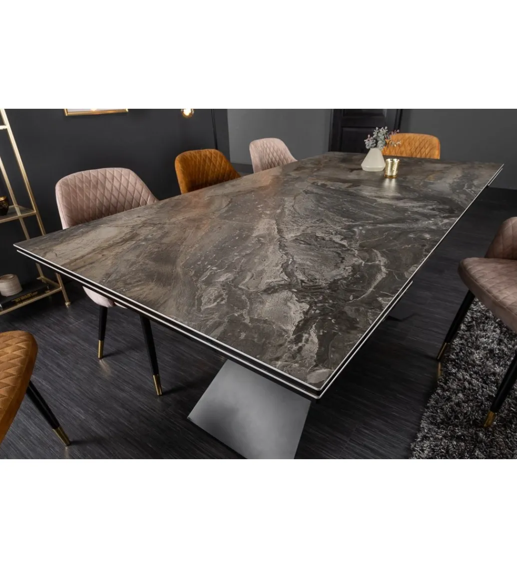 Stół Rozkładany ONTARIO Euphoria180 Cm - 220 Cm - 260 Cm Ceramika W Optyce Marmuru*Invicta Interior Discount
