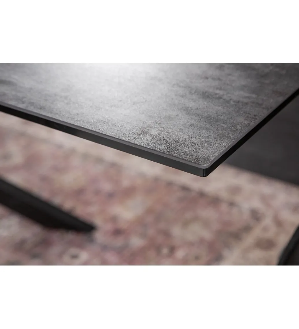 Stół Rozkładany ONTARIO Euphoria 180 Cm - 220 Cm - 260 Cm ceramika antracytowy Lava*Invicta Interior New