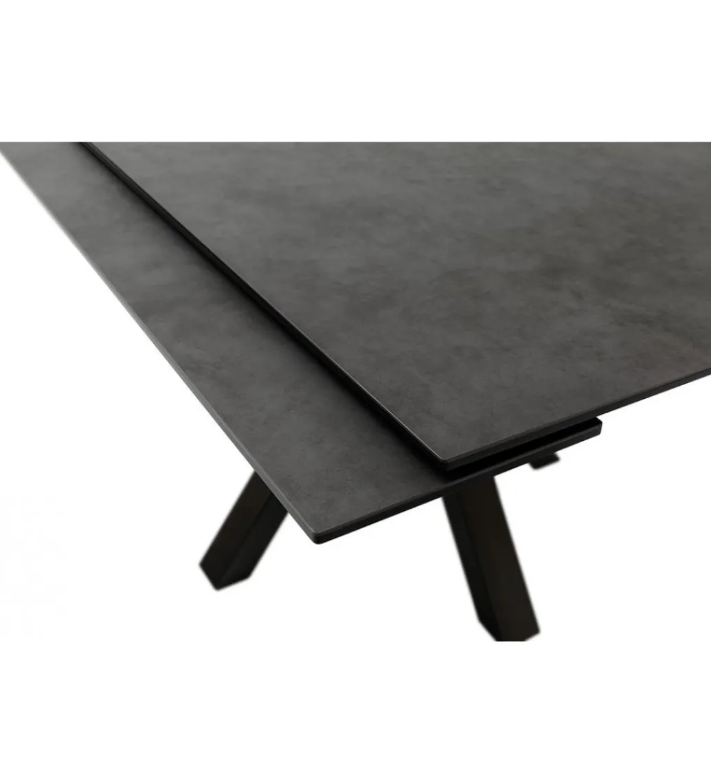 Stół rozkładany PALLINI 150 cm x 90 cm - 120 cm - 150 cm ceramika antracytowy*MCA Sale