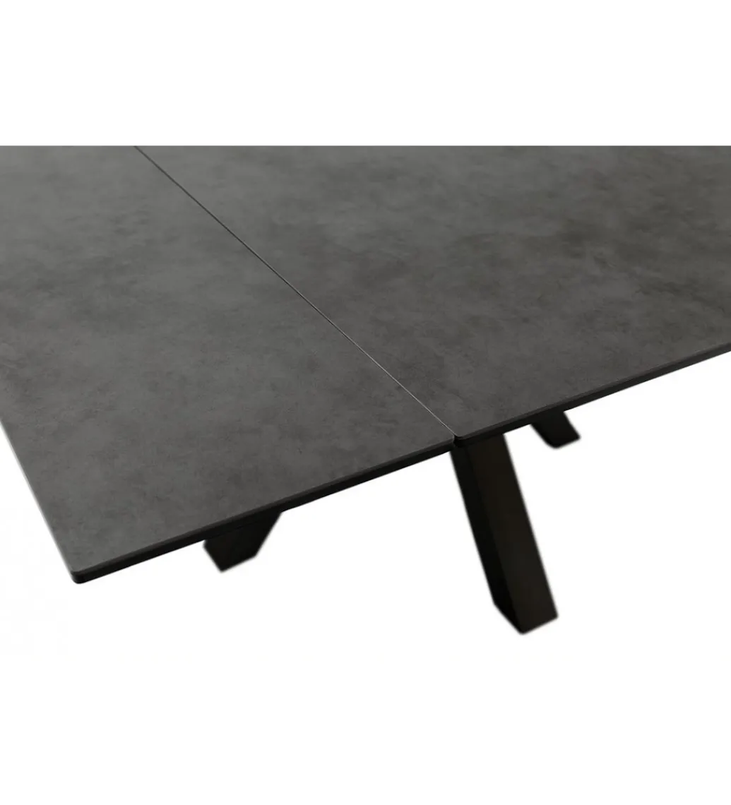 Stół rozkładany PALLINI 150 cm x 90 cm - 120 cm - 150 cm ceramika antracytowy*MCA Sale