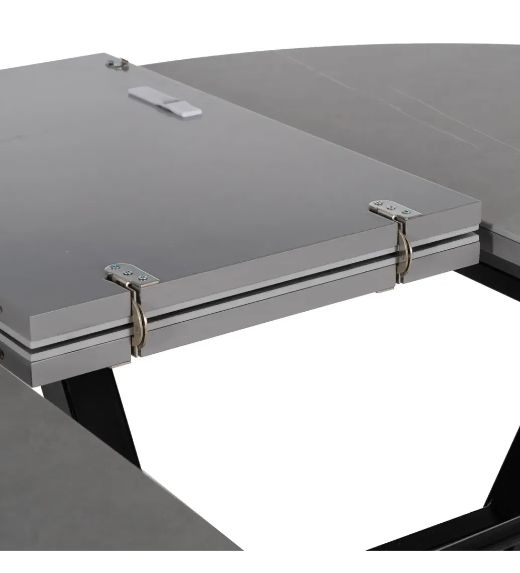 Stół rozkładany PATARASO 120 cm ceramika szara nogi czarne*Zona-Design Sale