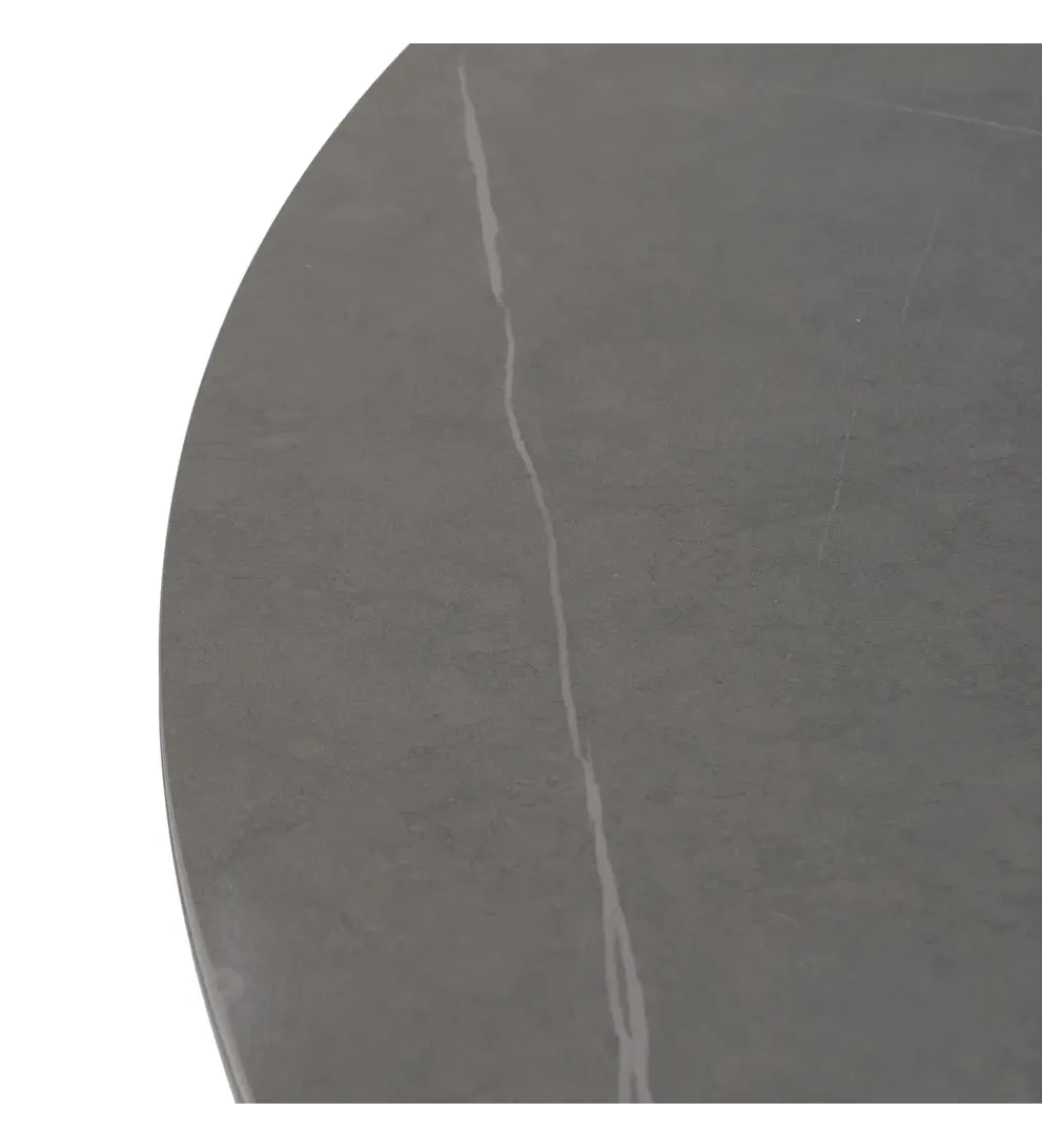 Stół rozkładany PATARASO 120 cm ceramika szara nogi czarne*Zona-Design Sale