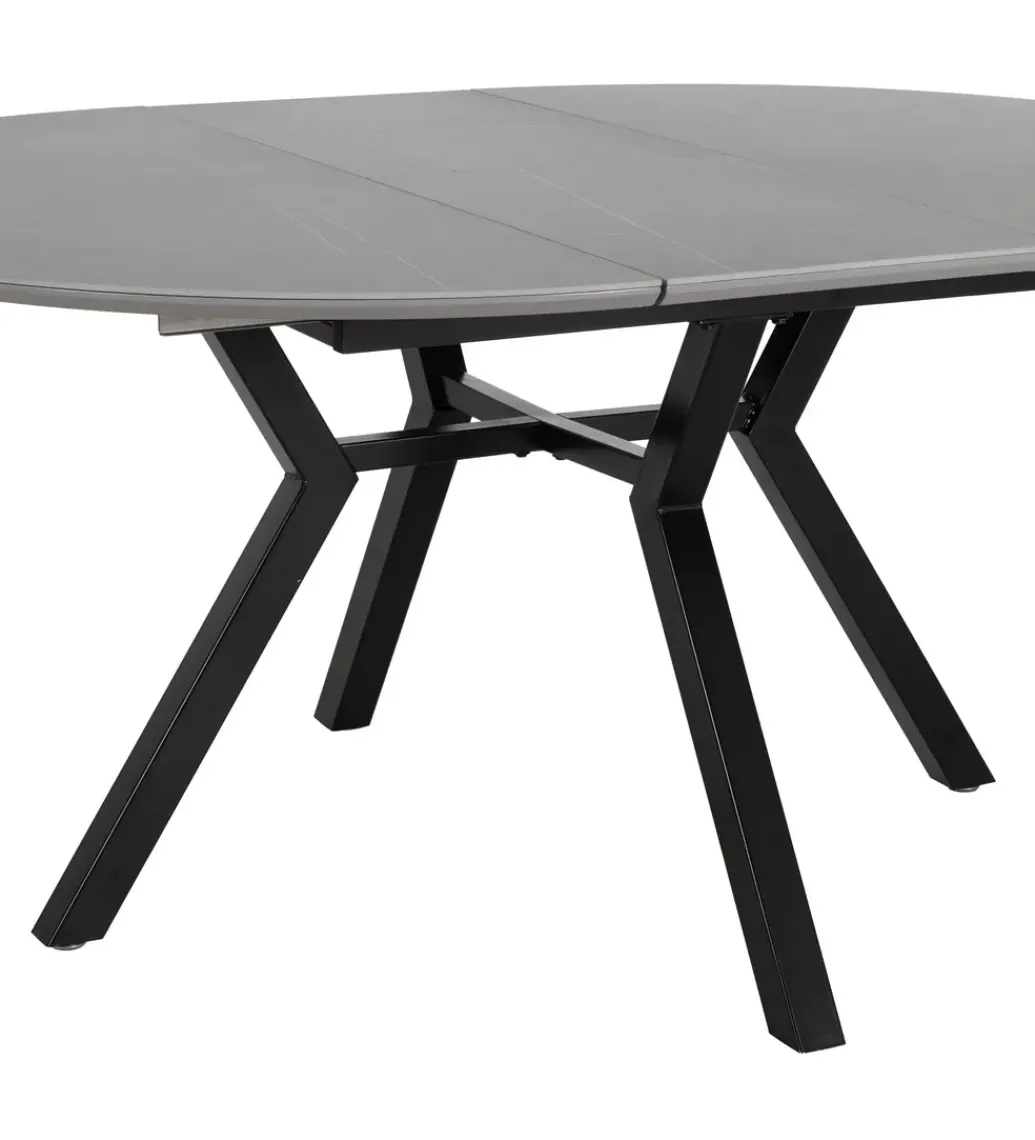 Stół rozkładany PATARASO 120 cm ceramika szara nogi czarne*Zona-Design Sale