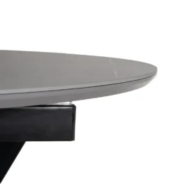 Stół rozkładany PATARASO 120 cm ceramika szara nogi czarne*Zona-Design Sale