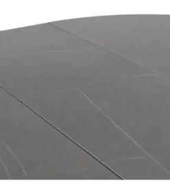 Stół rozkładany PATARASO 120 cm ceramika szara nogi czarne*Zona-Design Sale