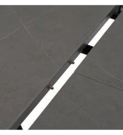 Stół rozkładany PATARASO 120 cm ceramika szara nogi czarne*Zona-Design Sale