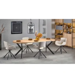 Stół rozkładany PERONI 100 cm - 250 cm w kolorze dąb złoty*Halmar Online