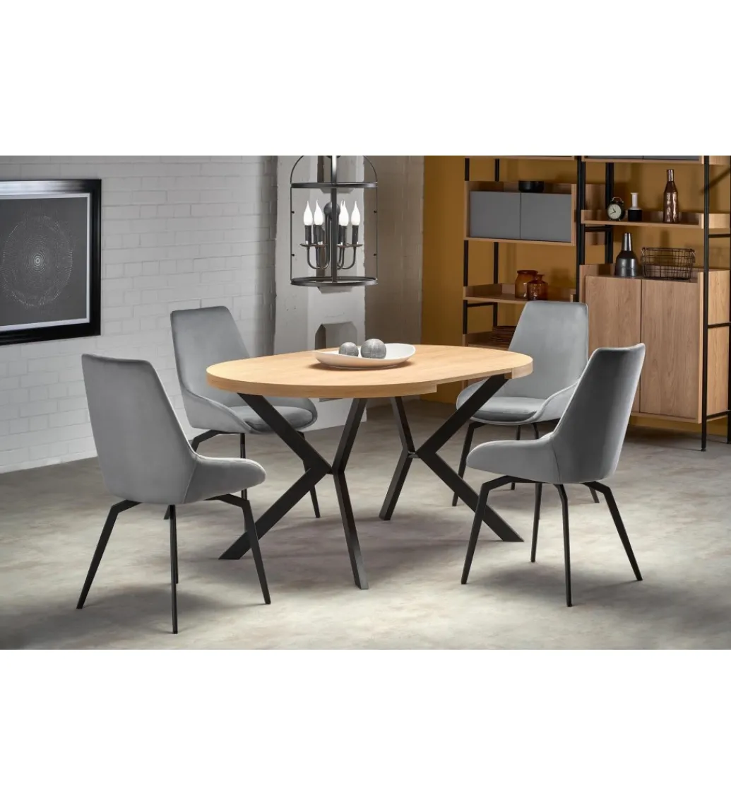 Stół rozkładany PERONI 100 cm - 250 cm w kolorze dąb złoty*Halmar Online