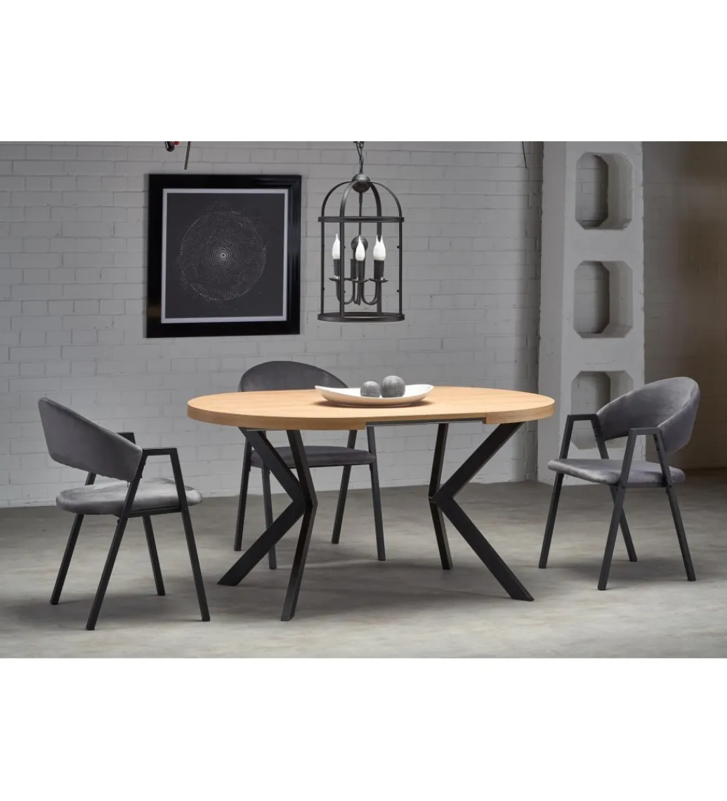 Stół rozkładany PERONI 100 cm - 250 cm w kolorze dąb złoty*Halmar Online