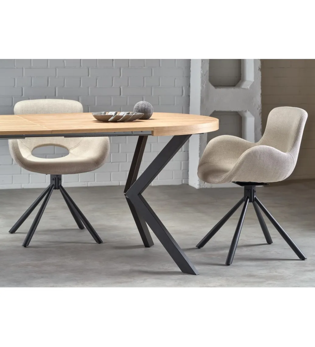 Stół rozkładany PERONI 100 cm - 250 cm w kolorze dąb złoty*Halmar Online