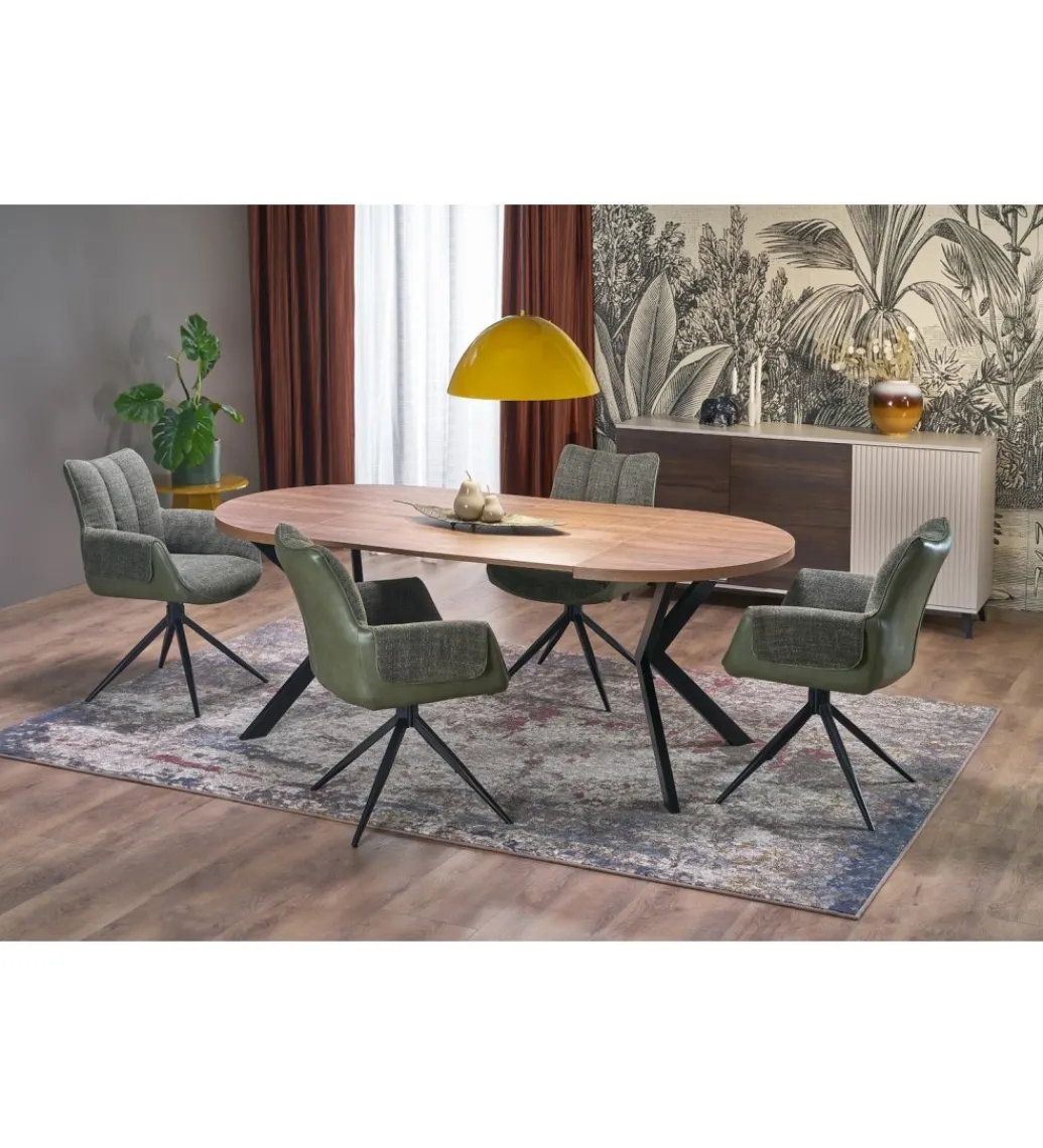 Stół rozkładany PERONI II 100 cm - 250 cm w optyce drewna orzech*Halmar Hot