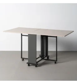Stół rozkładany PIBEGAR 148 cm kremowy czarny*Zona-Design Sale