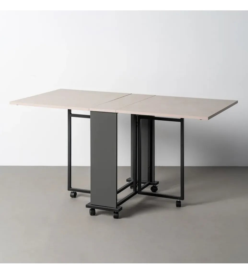 Stół rozkładany PIBEGAR 148 cm kremowy czarny*Zona-Design Sale