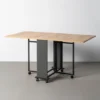 Stół rozkładany PIBEGAR 148 cm naturalny czarny*Zona-Design Outlet