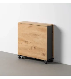Stół rozkładany PIBEGAR 148 cm naturalny czarny*Zona-Design Outlet