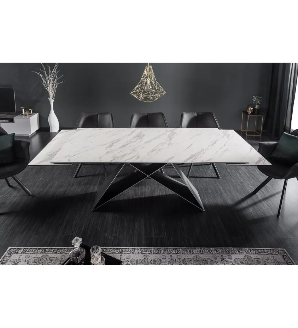Stół rozkładany PLATON Prometheus 180 cm - 260 cm ceramika w optyce marmuru*Invicta Interior Outlet