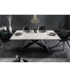 Stół rozkładany PLATON Prometheus 180 cm - 260 cm ceramika w optyce marmuru*Invicta Interior Outlet
