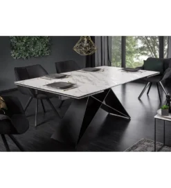 Stół rozkładany PLATON Prometheus 180 cm - 260 cm ceramika w optyce marmuru*Invicta Interior Outlet