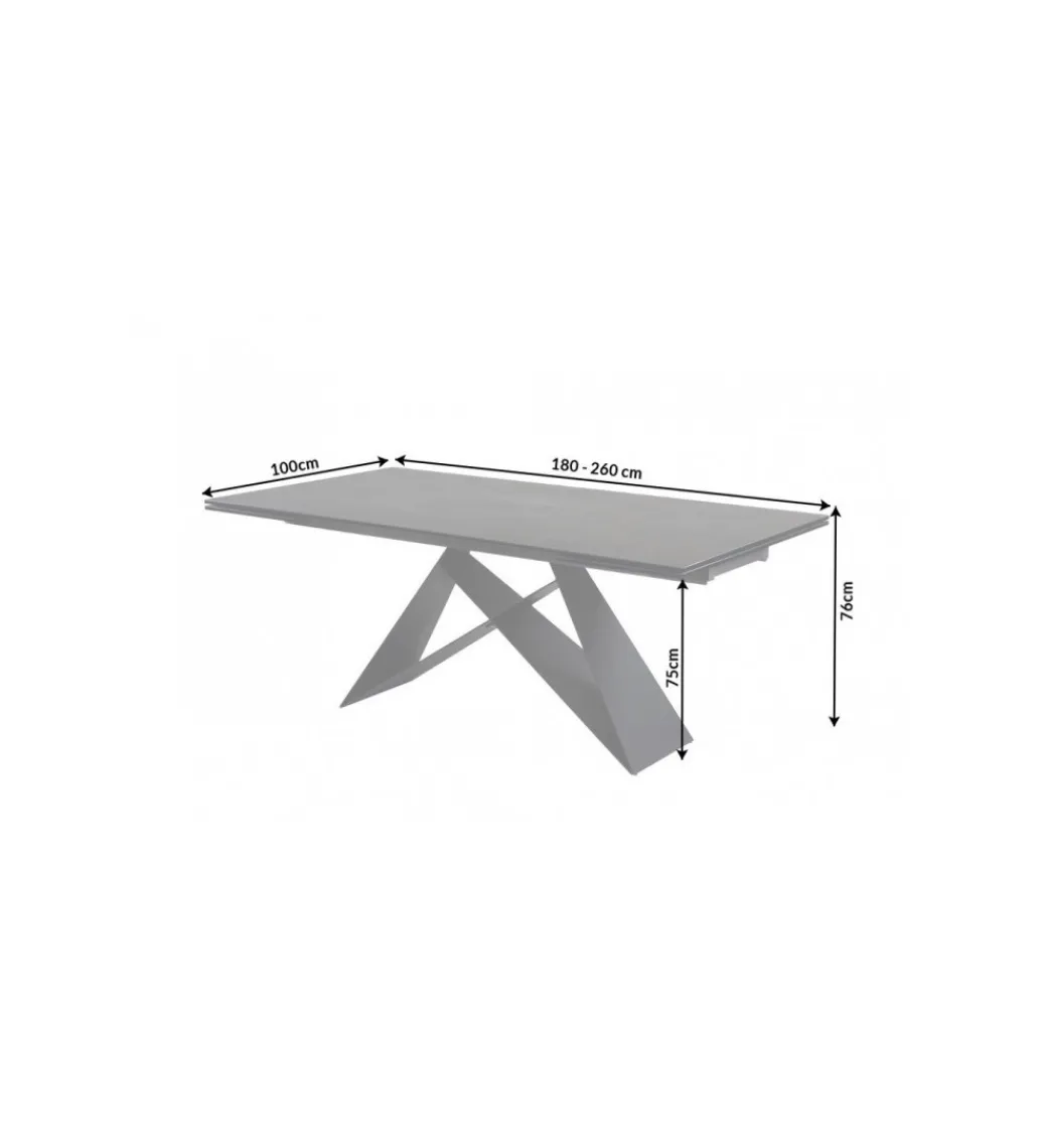 Stół rozkładany PLATON Prometheus 180 cm - 220 cm - 260 cm ceramika*Invicta Interior Best