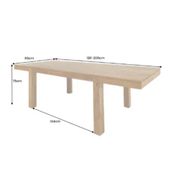 Stół rozkładany PURE od 120 do 200 cm drewno sosny*Invicta Interior - przedsprzedaż New
