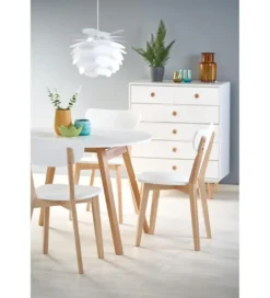 Stół rozkładany RUBEN 102 cm - 142 cm w kolorze białym*Halmar Sale