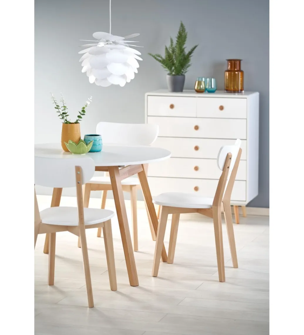 Stół rozkładany RUBEN 102 cm - 142 cm w kolorze białym*Halmar Sale