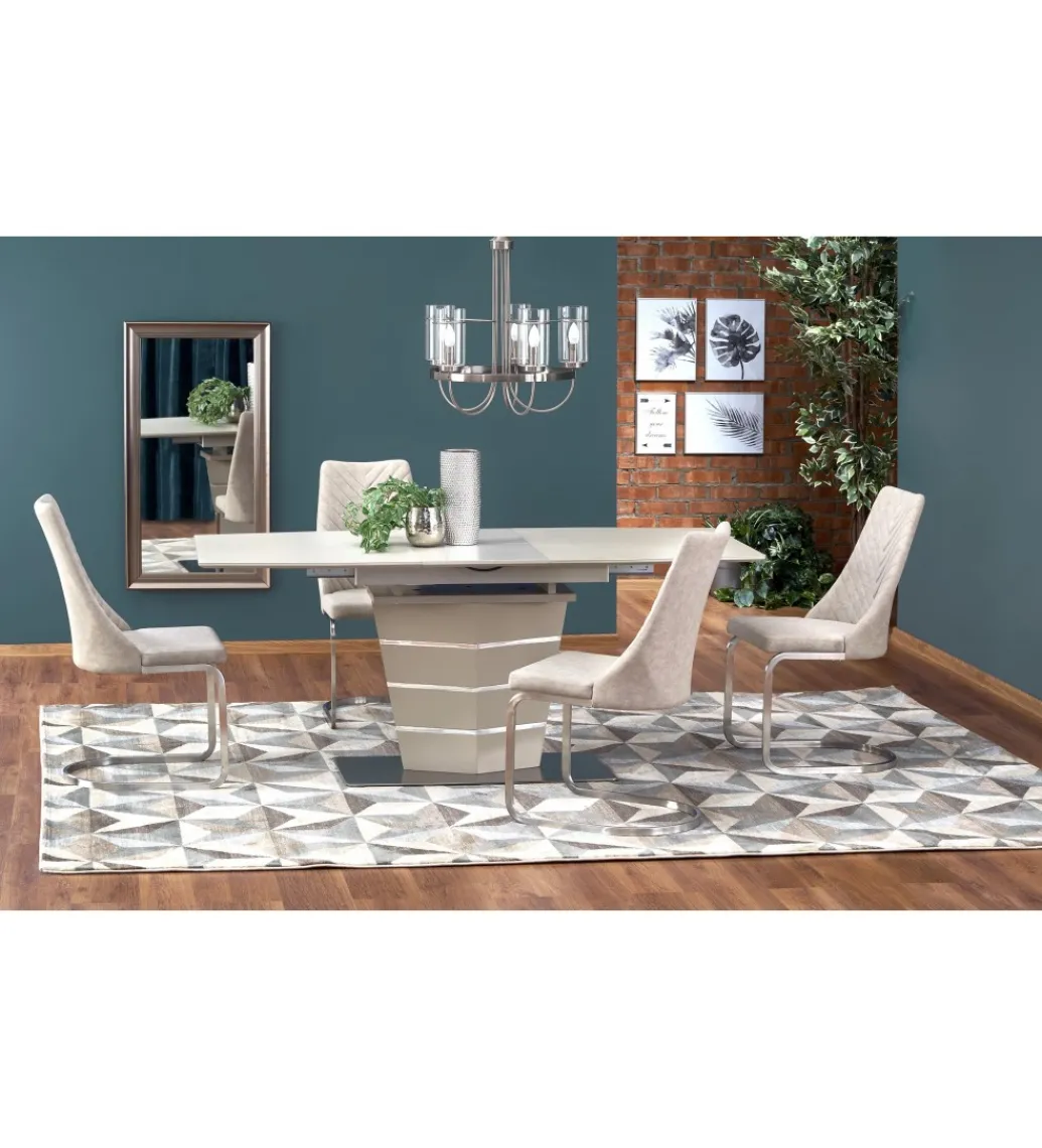 Stół rozkładany SORENTO 140 cm - 180 cm beżowy*Halmar Outlet