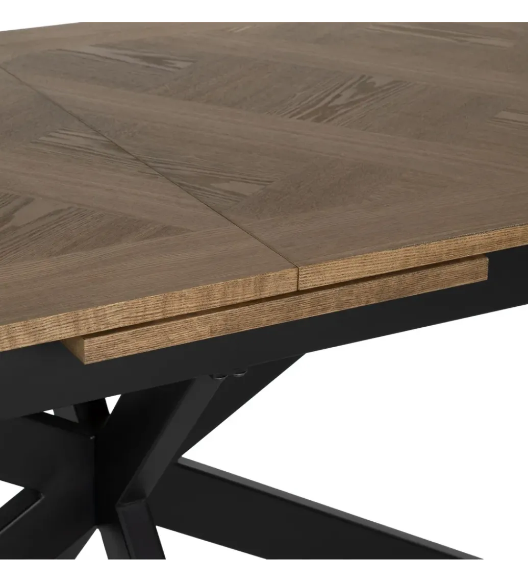 Stół rozkładany TAREMOTO od 160 do 200 cm naturalny czarny*Zona-Design