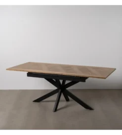 Stół rozkładany TAREMOTO od 160 do 200 cm naturalny czarny*Zona-Design