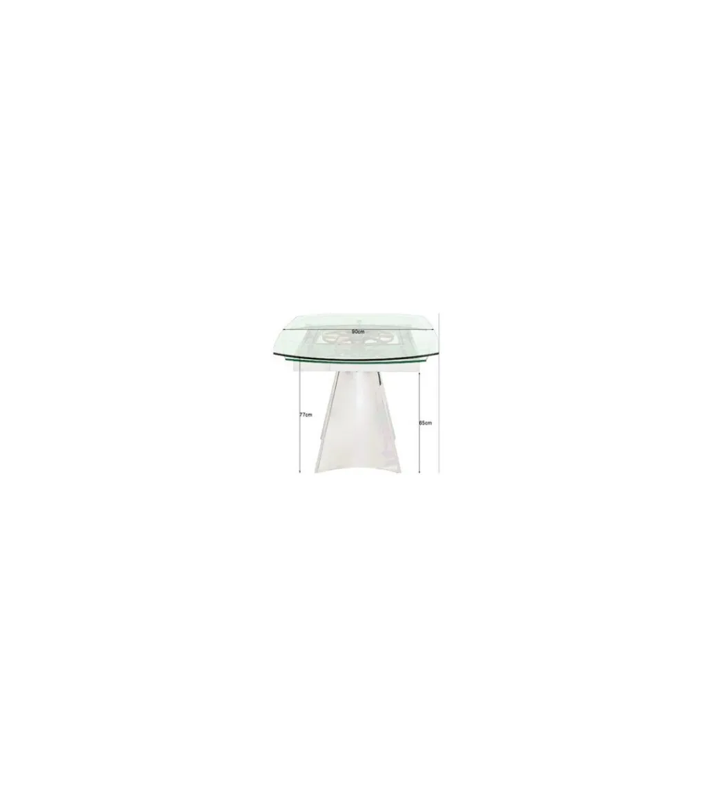 Stół rozkładany TEMPO od 137 do 205 cm szklany*KDesign Online