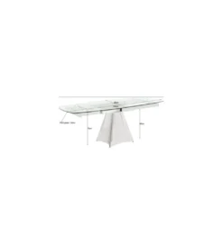Stół rozkładany TEMPO od 137 do 205 cm szklany*KDesign Online
