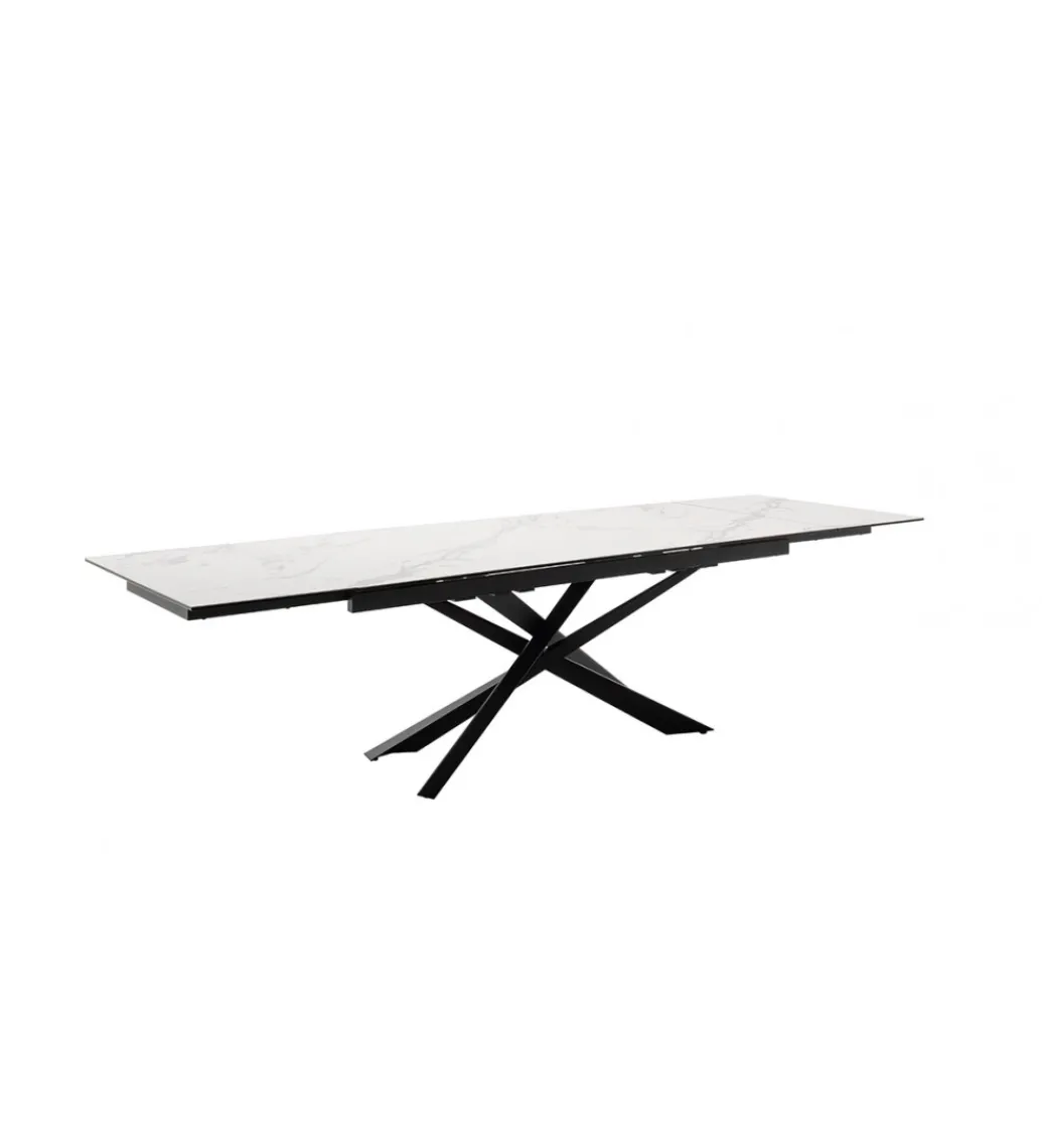 Stół rozkładany TESERO 200 cm - 250 cm - 300 cm ceramika w optyce kremowego marmuru*MCA Outlet