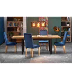 Stół rozkładany TIAGO 140 cm - 220 cm w kolorze dąb craft*Halmar