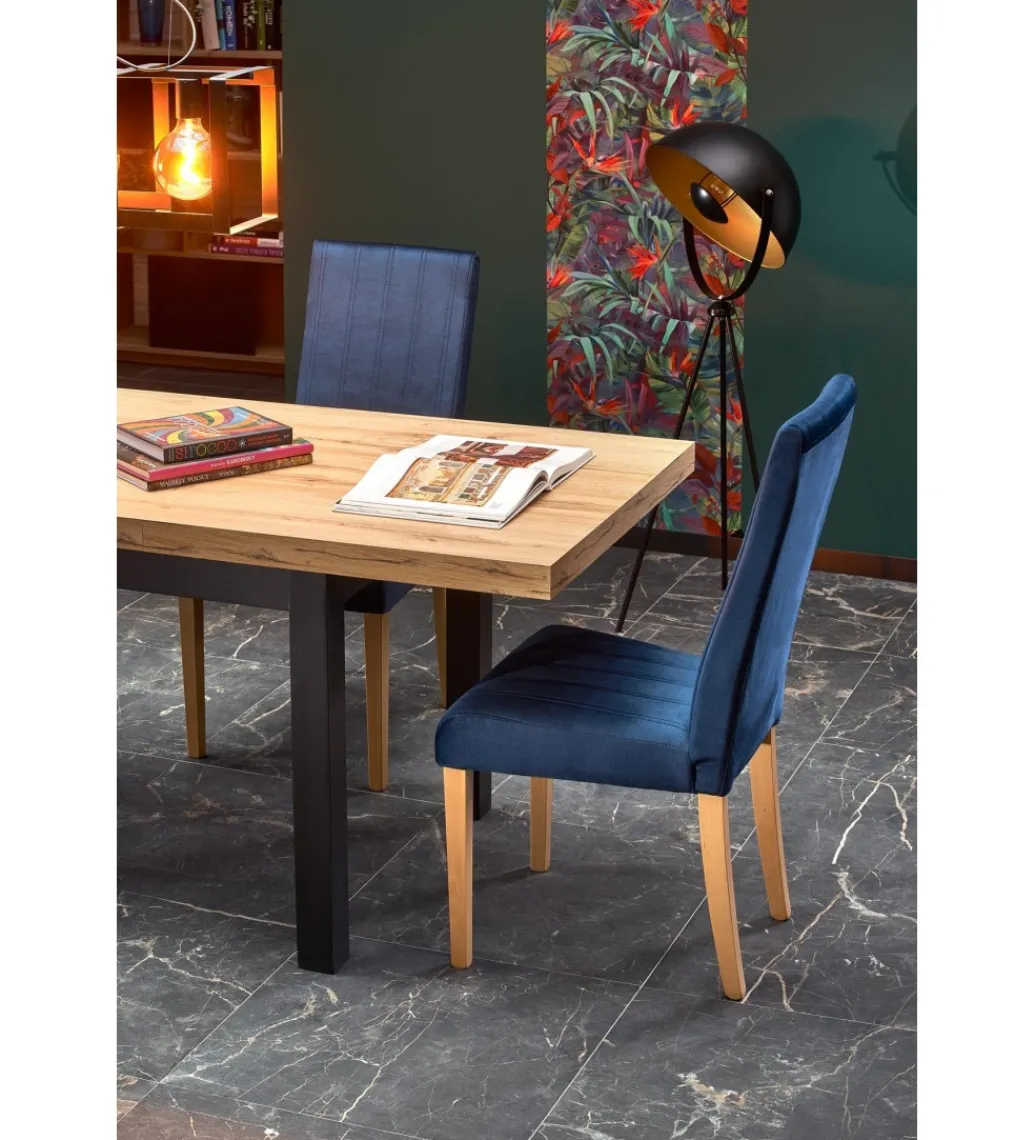 Stół rozkładany TIAGO 140 cm - 220 cm w kolorze dąb craft*Halmar